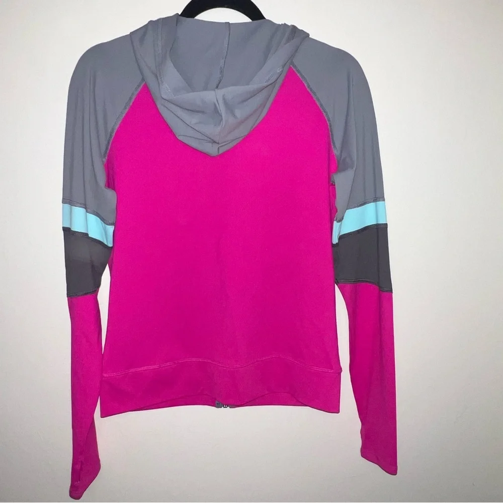 Justice Vibrant‎ Pink and Gray Bomber Jacket